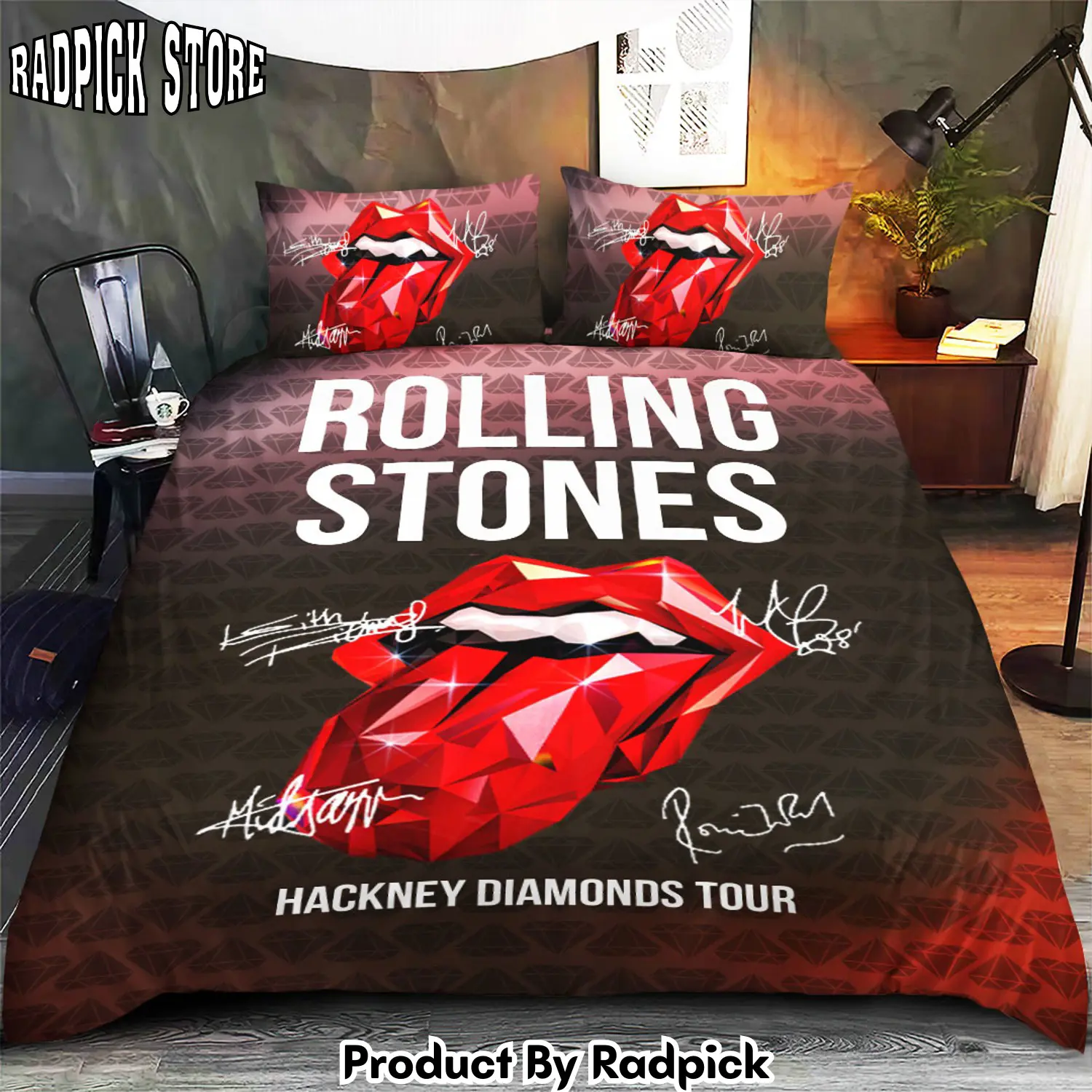 Radpick the rolling stones bedding set anhnv 3780 rp327977